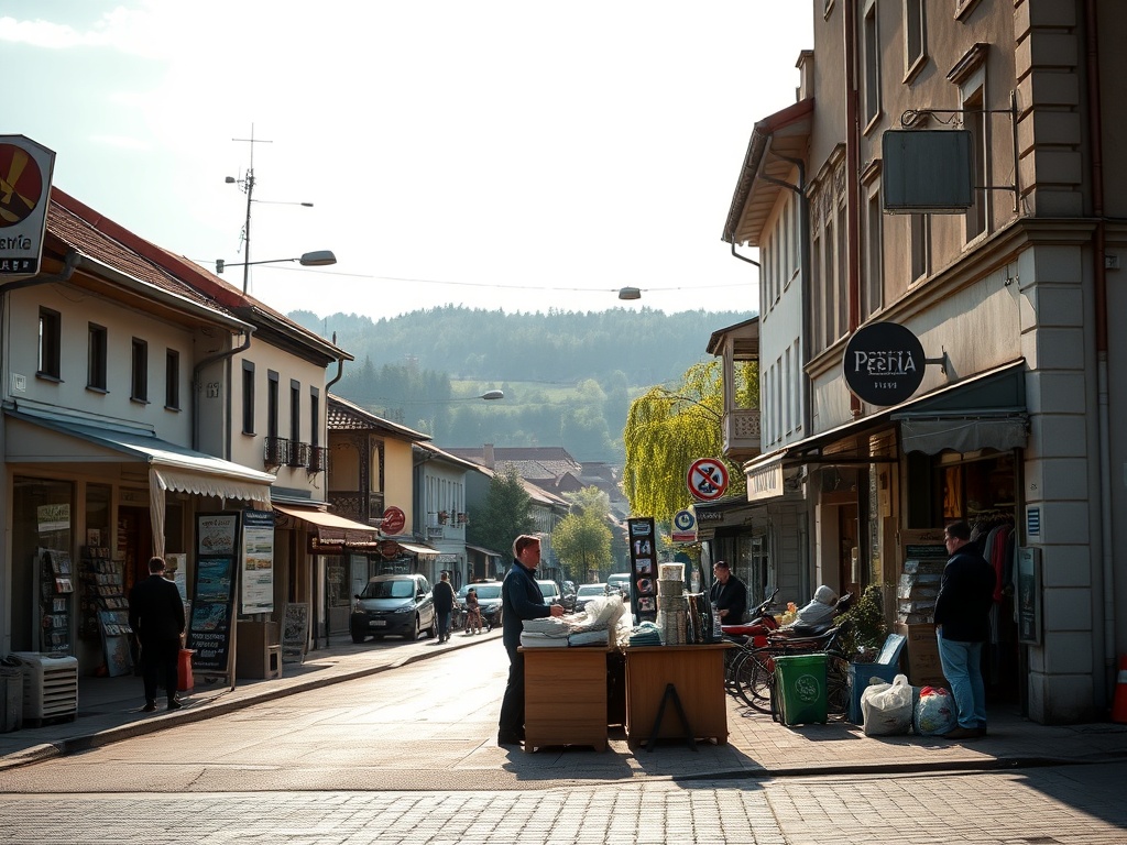 Mapa Jeleniej Góry z ikonami symbolizującymi inwestycje Funduszy Europejskich
