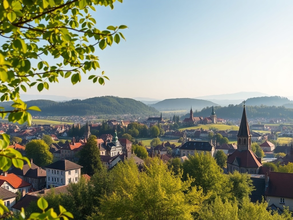 Nowoczesne autobusy marek MAN i Volvo na tle panoramy Jeleniej Góry, symbolizujące inwestycje w transport publiczny.